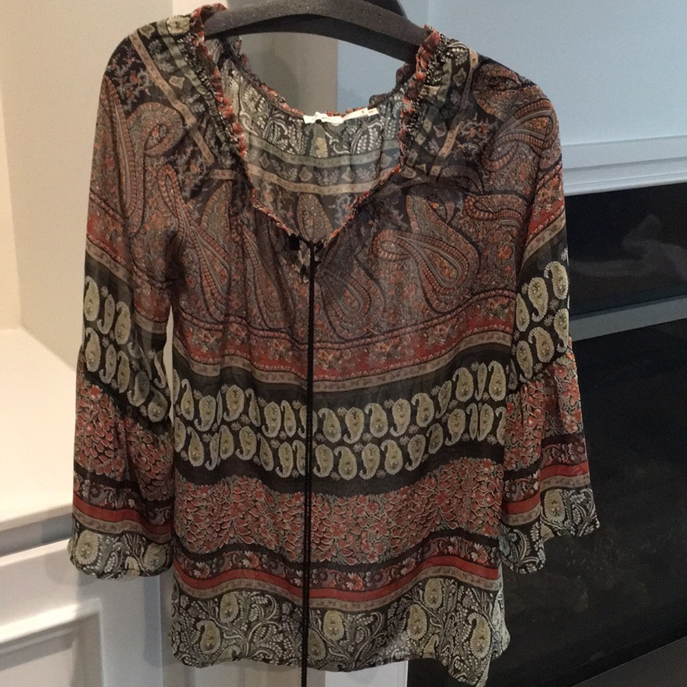 Bohemian sheer tunic type blouse.